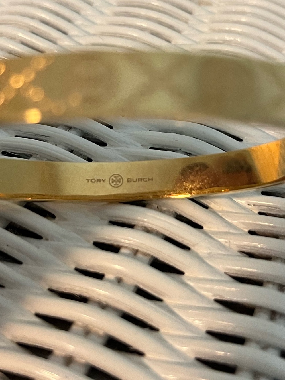 Tory Burch Icon T Monogram Hinge Gold Bracelet - Picture 3 of 9